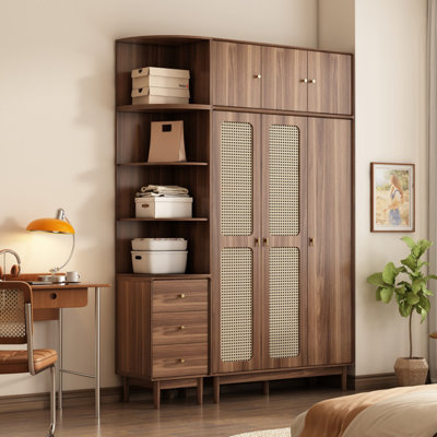 Simple And Modern Rattan Wardrobe