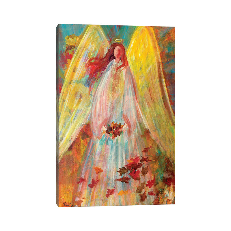 Harvest Autumn Angel by Robin Maria - Painting on Canvas, Wrapped Canvas, 30.48 cm H x 45.72 cm W