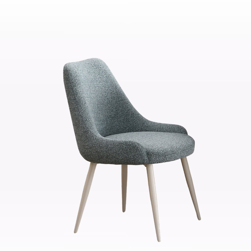 Chaise d'appoint Adams Blue Boucle & Bone White Finish (ensemble de 2)