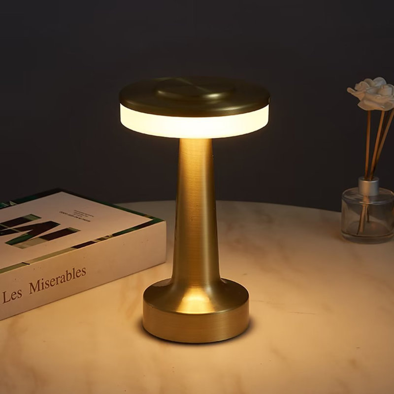 Lampe de bureau à DEL 3 niveaux Caidenlee, Or