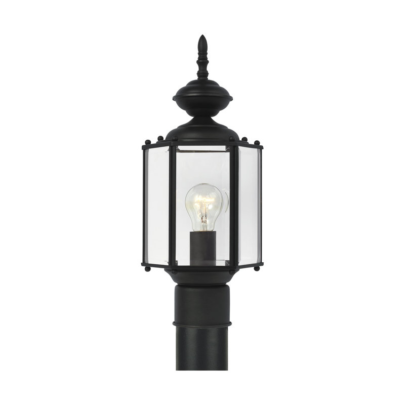 Classico One Light Outdoor Post Lantern from Generation Lighting , Black