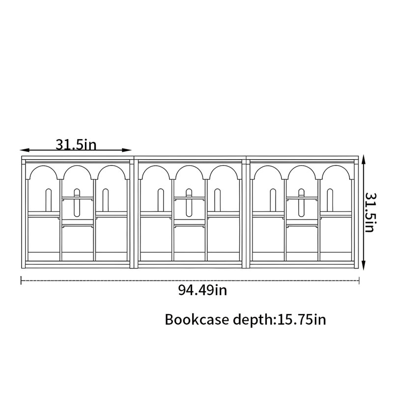 Bibliothèque de style français rétro