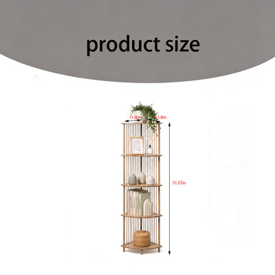 Corner Shelf, Wooden Corner Bookshelf