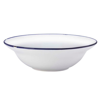 Tin Tin Blue Rim 9.5" Pasta Bowl By Luzerne (Case Of 12) (Porcelain)