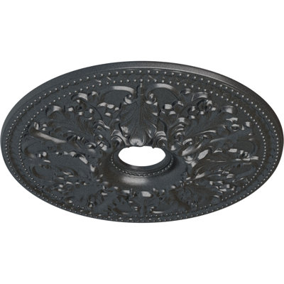 Médaillon de plafond Endurathane Bristol, DE 23 1/2 po x P 3 7/8 po x P 1 po (convient aux auvents jusqu'à 3 7/8 po), fini de rêve de minuit peint à la main
