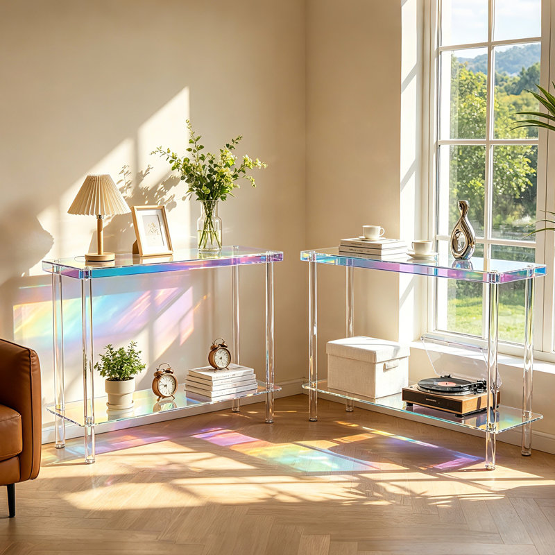 Iridescent Console Table, 77.8cm H x 120cm W x 29.7cm D