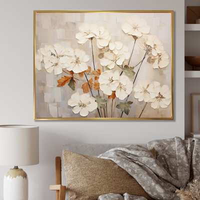 " Minimalism Beige Geraniums II "