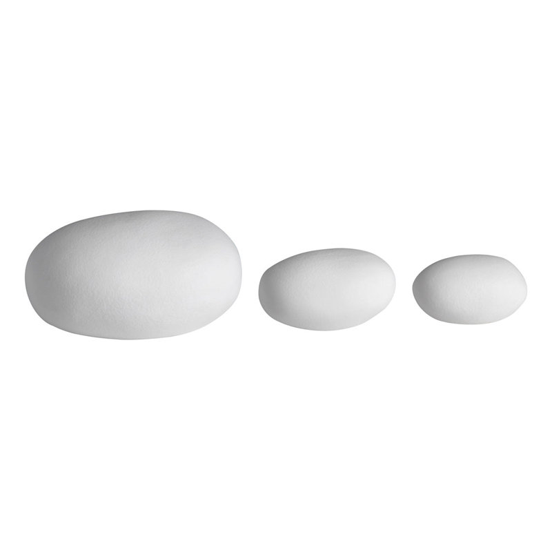 Light Pebbles - Set of 3 - Matte Porcelain with LED Light