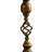 Distressed Antique Bronze Spiral Metal Candle Holder