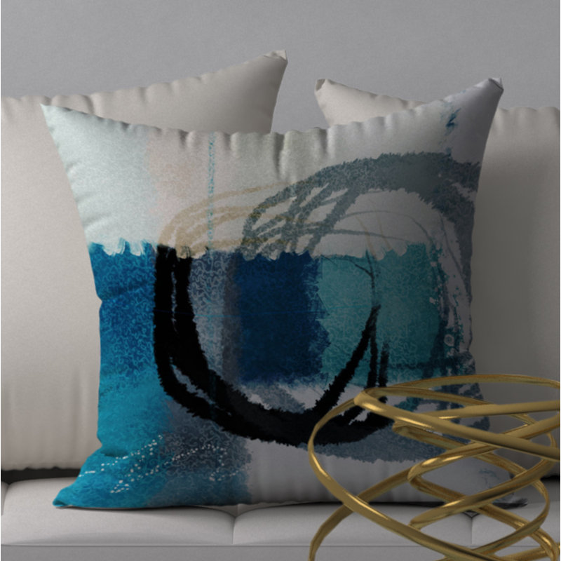 Housse de coussin décorative carrée Nice Wealth, 18 po x 18 po