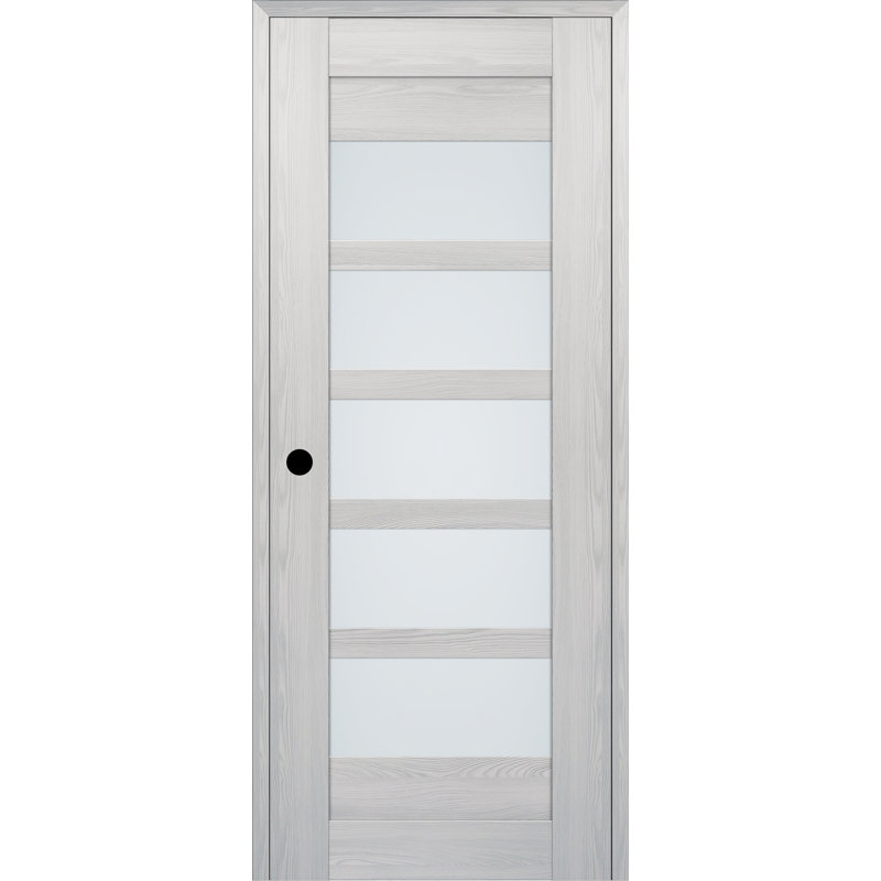 Avon 07-07 Diy-friendly Paneled Solid Manufactured Wood And Glass Prefinished Standard Door, Veralinga Oak, 17.75" x 79.37"