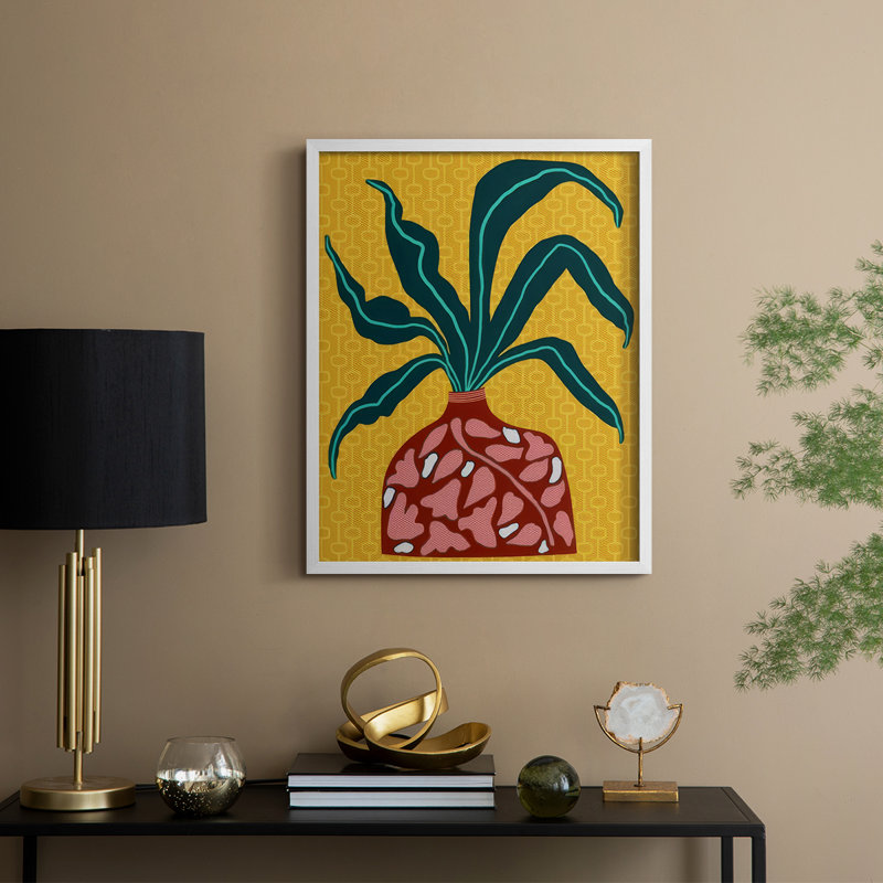 Snappy Botanical III Framed Print - Solid Wood, 21" H x 17" W, White