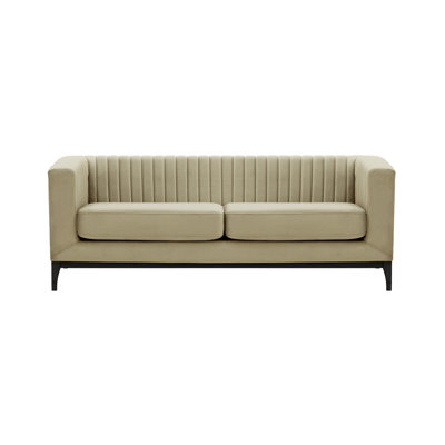 Buker Velvet Square Arms Sofa
