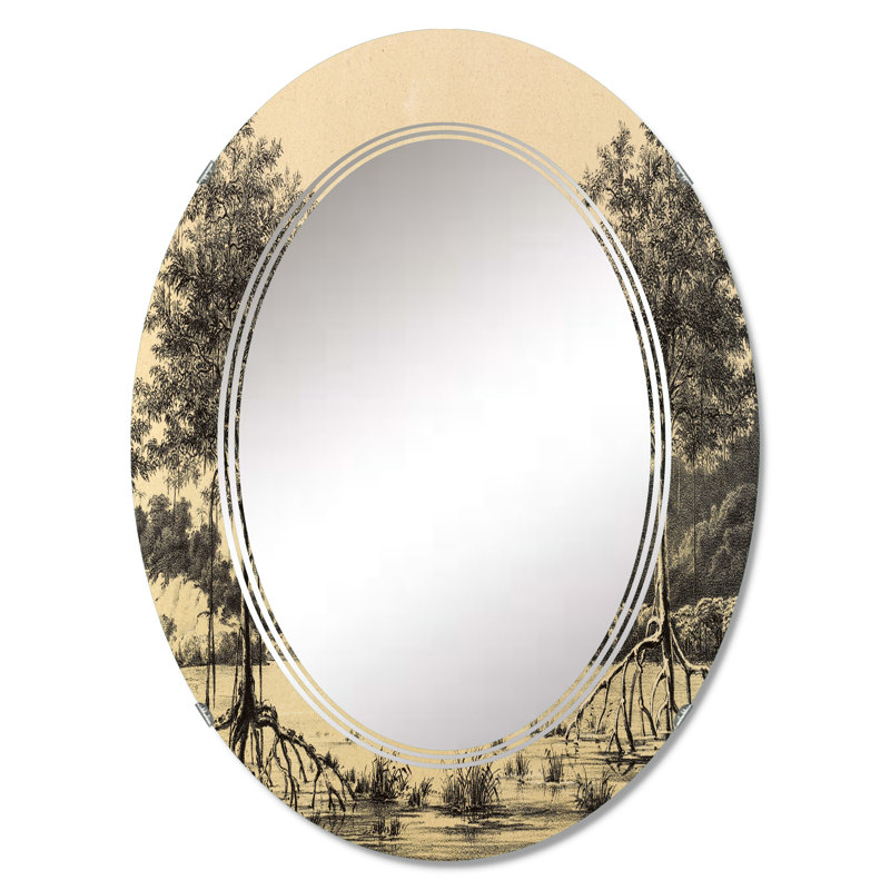 Miroir de salle de bain ovale mural, 36 po x 24 po