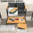 4PCS Patio Furniture Set, All-Weather Aluminum Outdoor Conversation Set With Coffee Table-343164271