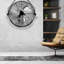 Ventilateur mural industriel noir à 3 vitesses