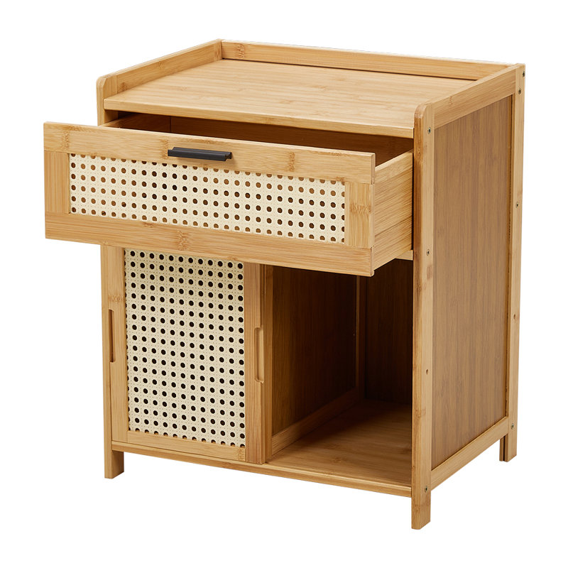 42.5cm W Solid Wood Bedside Table
