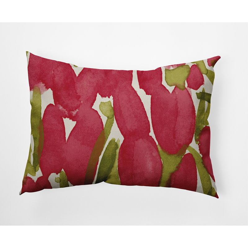 Coussin Sunset Tulip, Rouge