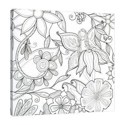 "Floral & Fairy" par Pam Varacek - reproduction d'art sur toile tendue