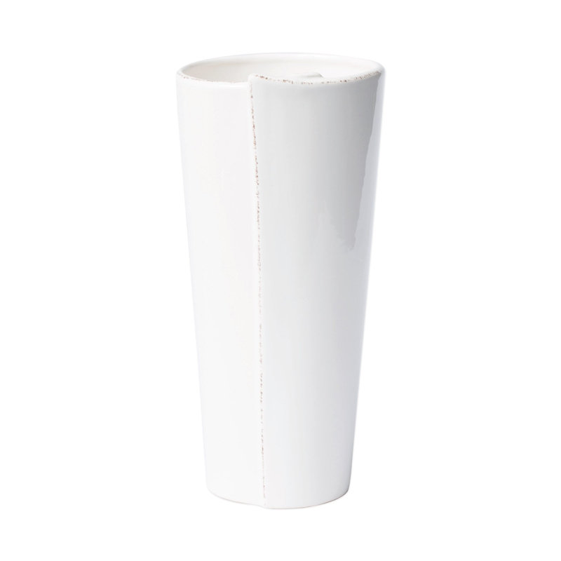 Grand vase conique blanc Lastra