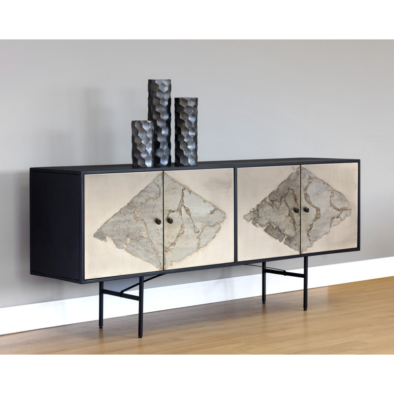 St. George 72" Black Reclaimed Iron Sideboard