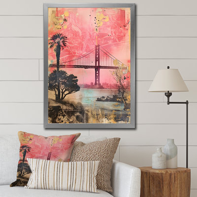 " San Francisco Dreams Vintage Pink Collage I "