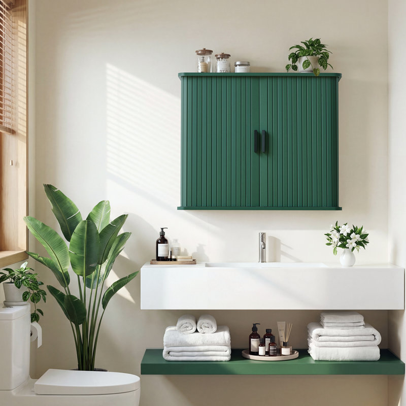 Armoire murale de salle de bain, Vert