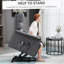 Fauteuil inclinable électrique avec massage par vibration, fauteuil inclinable en tissu pour personnes âgées avec télécommande, poches latérales, gris