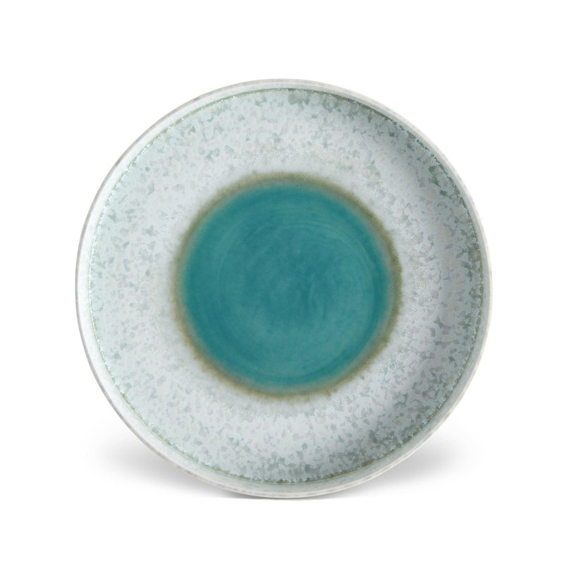 Terra Porcelain China Platter, Seafoam, 1.5" H x 13" W x 13" D
