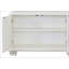 Armoire console Ansaldo blanc perle et argent scintillant