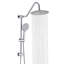 Pomme de douche à pluie ronde 10 po avec système de douche à main coulissante chromée avec boyau 59 po VEVOR, hauteur réglable