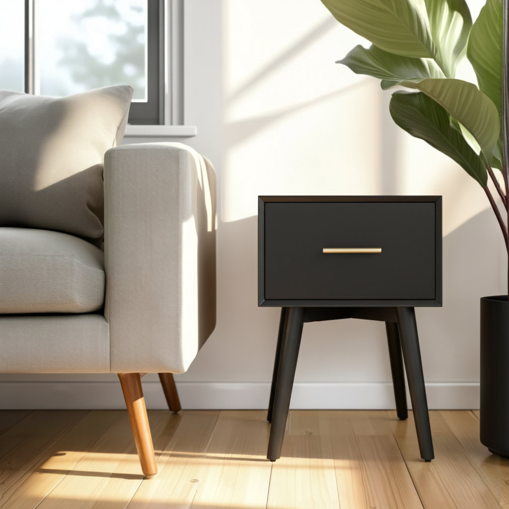 Williams 18" Mahogany End Table, Black