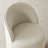 Linen Upholstered Swivel Vanity Chair With Hidden Wheels-582590756