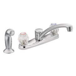 Chateau Double Handle Kitchen Faucet With Side Spray