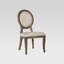 Chaise d'appoint rembourrée en lin Keesler