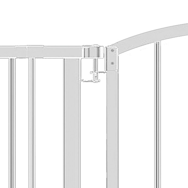 Evangelos Metal Adjustable Pressure Mounted Pet Gate With Door