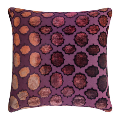 Mod Fretwork Square Velvet Pillow Cover & Insert