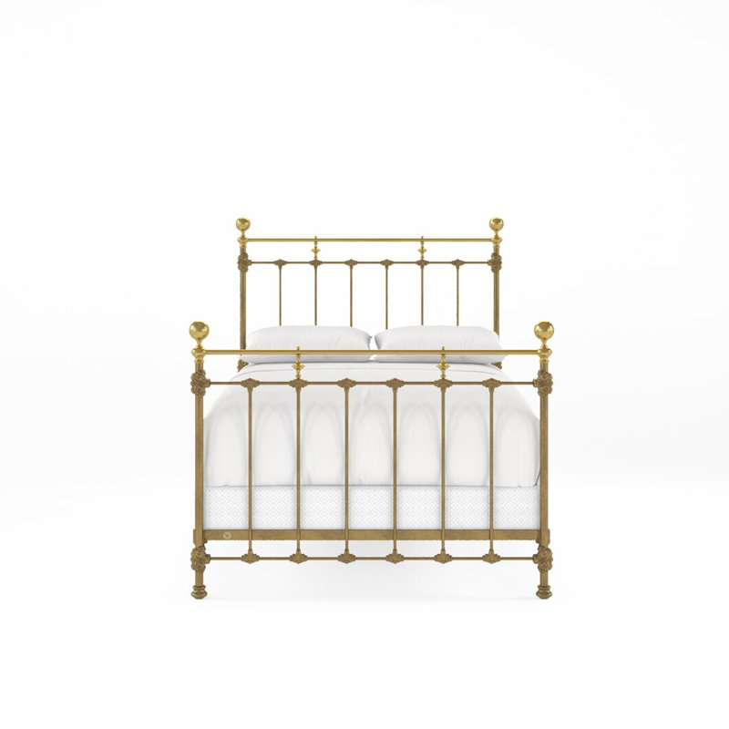 152 Excelsior Bed | Complete Standard, Full / Double, Vintage Gold/Light Gold