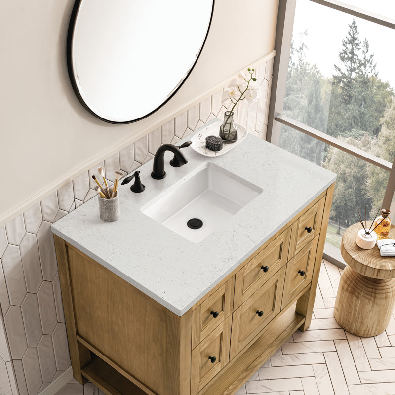 Breckenridge 36'' W Single Vanity, Lime Delight, Light Natural Oak, 8" Widespread