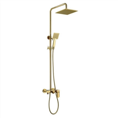 Nanterre Solid Brass Luxurious Exposed Gold Bathroom Shower Set