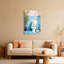 Tableau sur toile « Lapin blanc sur les toilettes » (lot de 1)-1152810519