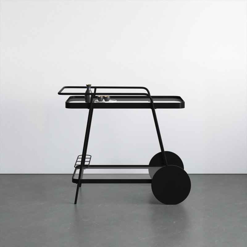Cullin Metal Bar Cart, Black