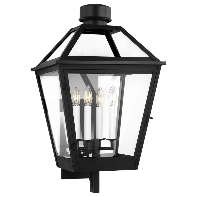 Composite Wall Light, Textured Black, 28.25" H x 15.75" W x 16.5" D