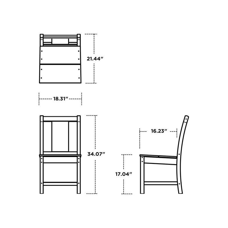 Prairie Dining Side Chair, Black