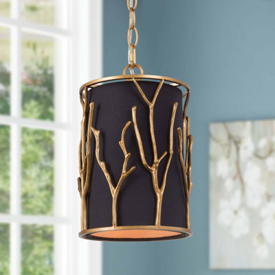 Luminaire suspendu cylindrique unique à 1 lumière Elvida