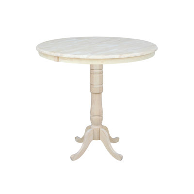 Dragana 48 " Extendable Rubberwood Solid Wood Top with Solid Wood Base Dining Table