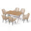 Ensemble repas d'extérieur rectangulaire avec coussins 6 personnes Sikata-105846080