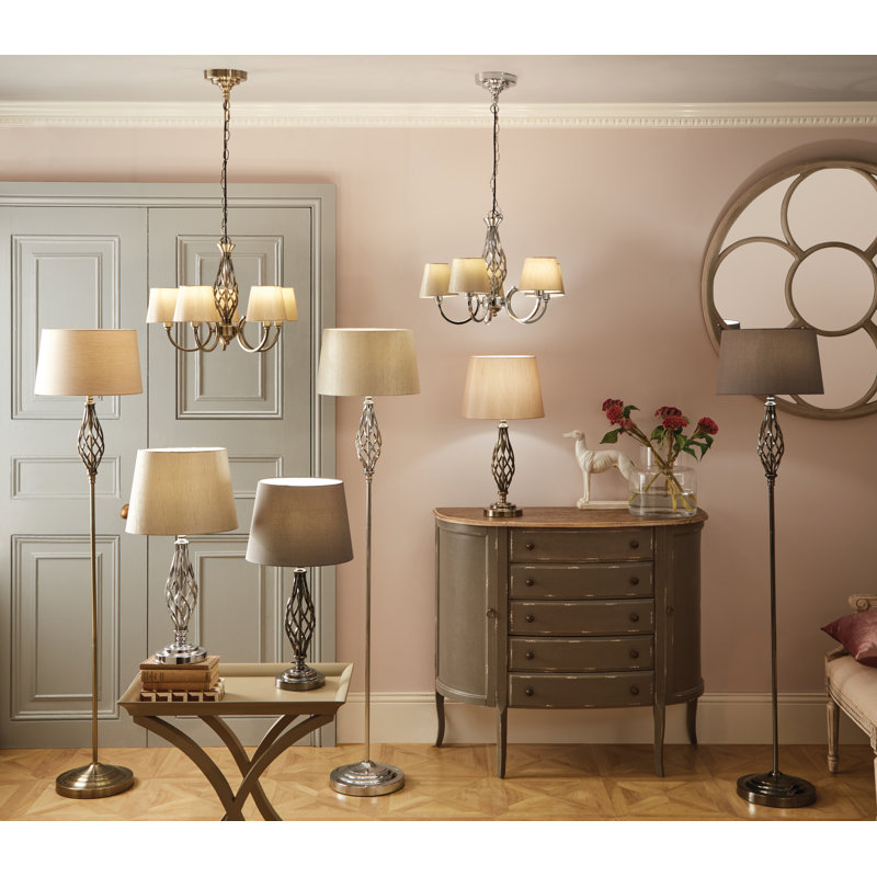 Sybill 157cm Antique Brass Traditional Floor Lamp