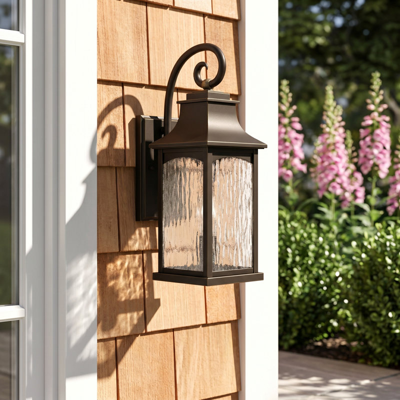 Kota Danny Outdoor Wall Lantern, Oil Rubbed Bronze, 20'' H X 7.25'' W X 10.5'' D, 2 - Bulb