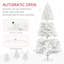 Arbre de Noël artificiel de 6 pi de hauteur, arbre de Noël non éclairé avec 1000 pointes de branches, ouverture automatique, base en acier, décoration des Fêtes pour bureau personnel, blanc-439887673